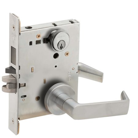 SCHLAGE Entrance Mortise Lock with Vandlgard, 06A Design, Satin Chrome LV9453P 06A 626